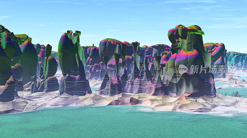 Fantasy alien planet. 3D rendering